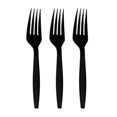 thumbnail image 1 of Smarty 7" Black Plastic Disposable Dinner Forks 1000ct, 1 of 5