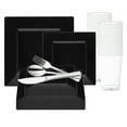 thumbnail image 1 of Smarty Black Square Plastic Wedding Value Set (60 Guests), 1 of 2