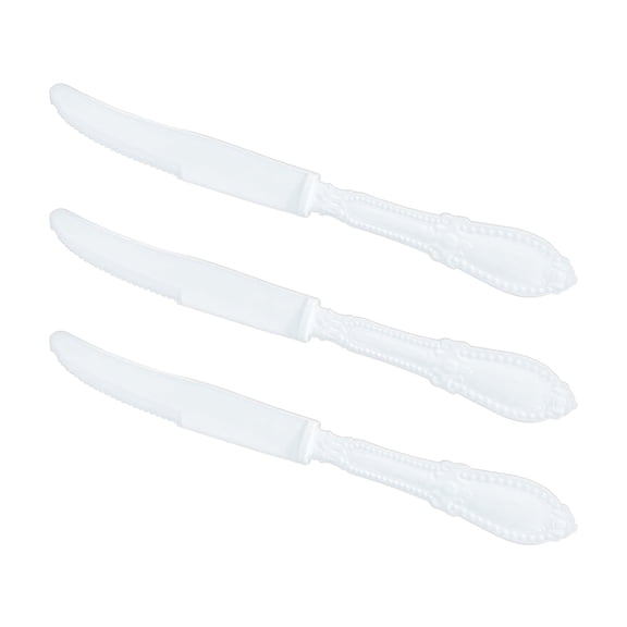 Smarty Clear Baroque Disposable Plastic Dinner Knives 480ct