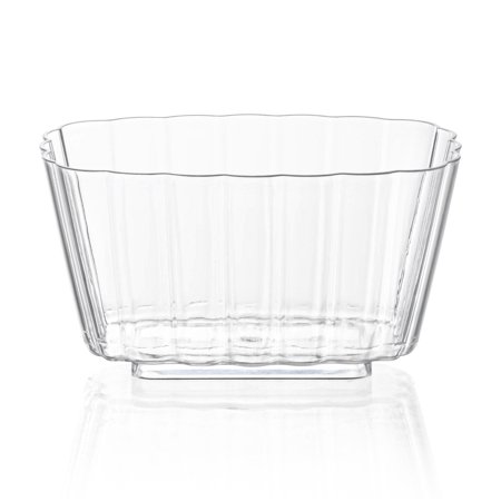 Smarty Clear Fluted Rectangular Disposable Plastic Pudding Cups 288ct
