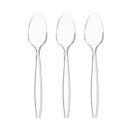 Smarty 6" Clear Plastic Disposable Dinner Spoons 1000ct