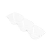 Smarty Clear Rectangular Mini 3-Hole Disposable Plastic Dessert Bowls 240ct