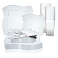 thumbnail image 1 of Smarty Clear Wave Plastic Wedding Value Set (120 Guests), 1 of 6