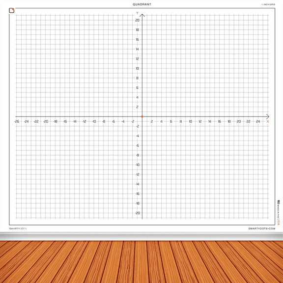 Smarty Dots | QUADRANT 1-Inch Grid Dry Erase Without A Trace XY Axis FlexiBoard Glueless Optically Transparent Truly Repositionable Flexible Thick Premium Any Surface Made in The USA (58x48)…