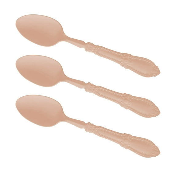 Smarty Pink Baroque Disposable Plastic Dinner Spoons 480ct