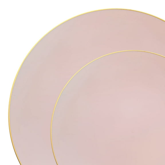 Smarty Pink Gold Organic Disposable Plastic Dinnerware Value Set 240ct