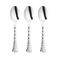 thumbnail image 1 of Smarty 7" Shiny Silver Glamour Cutlery Disposable Plastic Spoons 600ct, 1 of 3