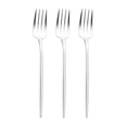 thumbnail image 1 of Smarty 7" Shiny Silver Moderno Disposable Plastic Dessert Forks 240ct, 1 of 5
