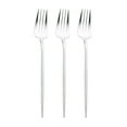 thumbnail image 1 of Smarty 8.4" Shiny Silver Moderno Disposable Plastic Dinner Forks 300ct, 1 of 5