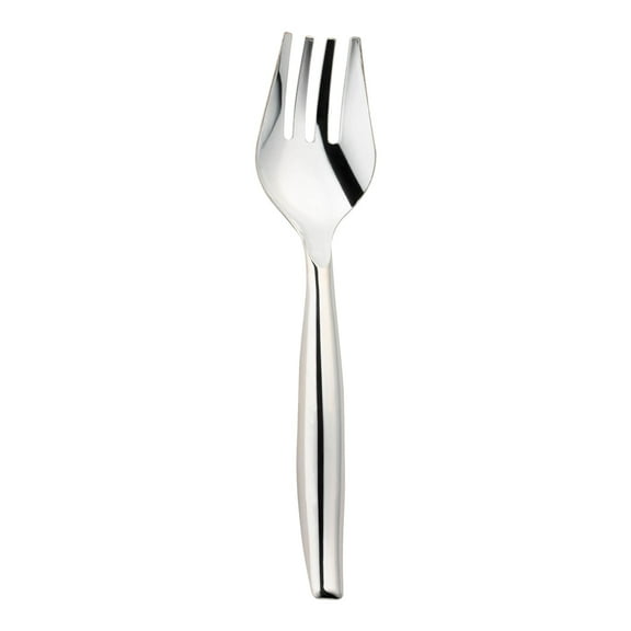 Smarty 9.75" Silver Disposable Plastic Utensils Serving Forks 150ct