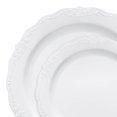 thumbnail image 1 of Smarty White Silver Vintage Disposable Plastic Dinnerware Value Set 240ct, 1 of 4