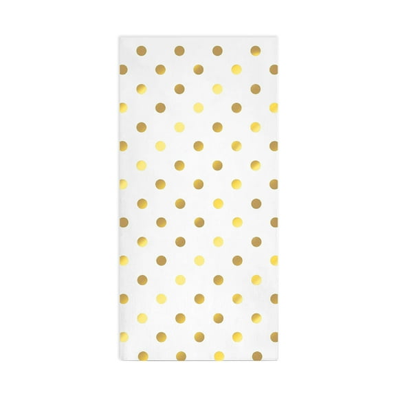 Smarty White with Gold Dots Paper Dinner Napkins 600ct