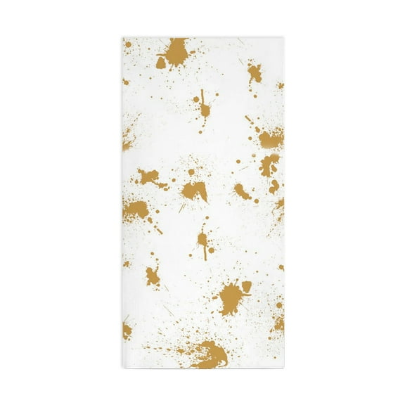 Smarty White with Gold Paint Splatter Paper Dinner Napkins 600ct