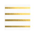 thumbnail image 1 of Smarty White with Gold Stripes Paper Beverage/Cocktail Napkins 600ct, 1 of 2