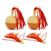 SmartyKat (2-Set) Twirly Top Electronic Motion Ball Toy for Cats & Kittens, Spinning, Battery Powered, Fun & Engaging Play - Assorted, 2-Set