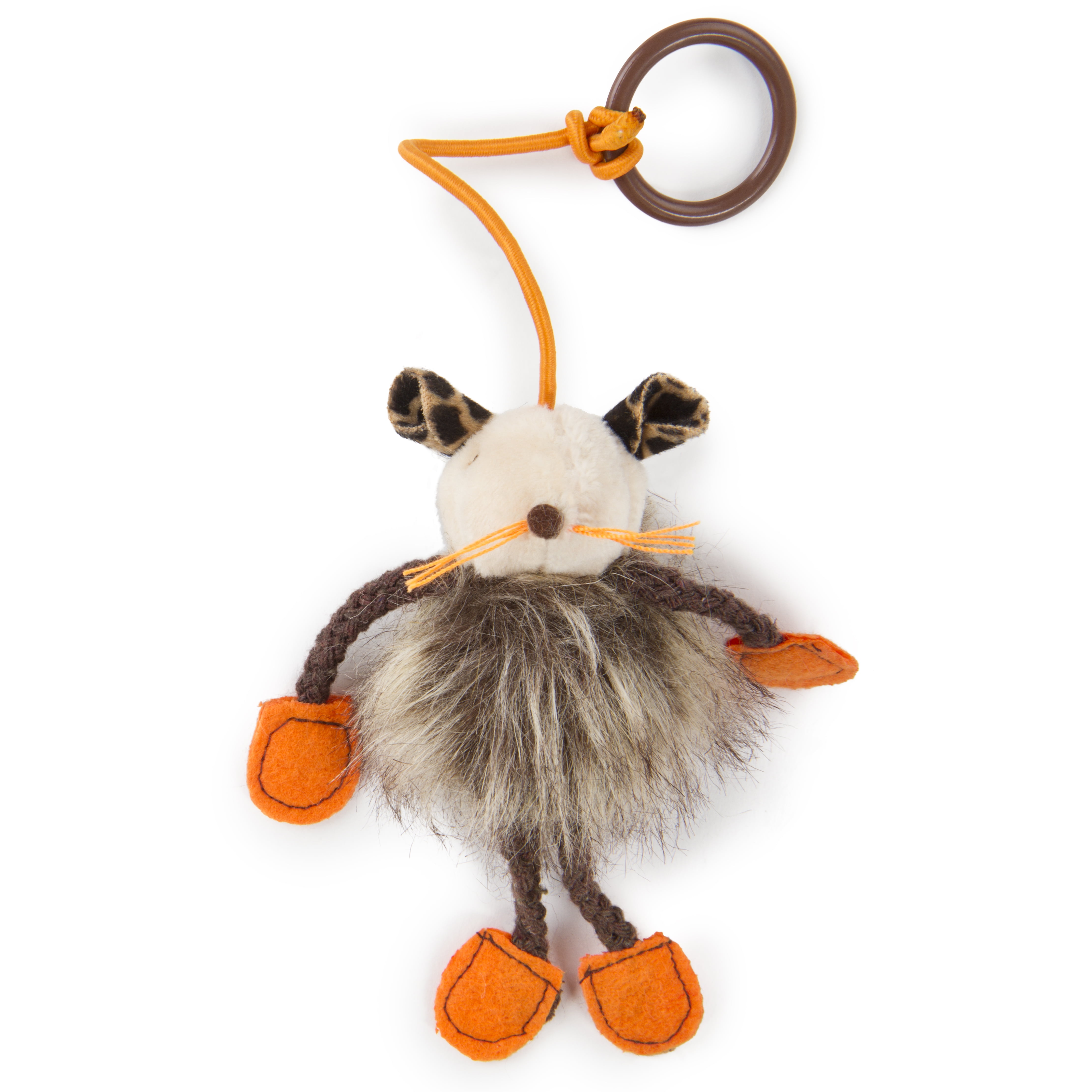 SmartyKat Bouncy Mouse Cat Toy  Plush Catnip Dangler for Interactive Play