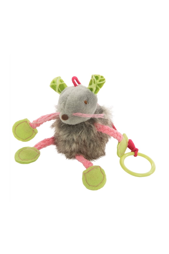 Bouncy Mouse Cat Toy Plush Catnip Dangler for Interactive Play