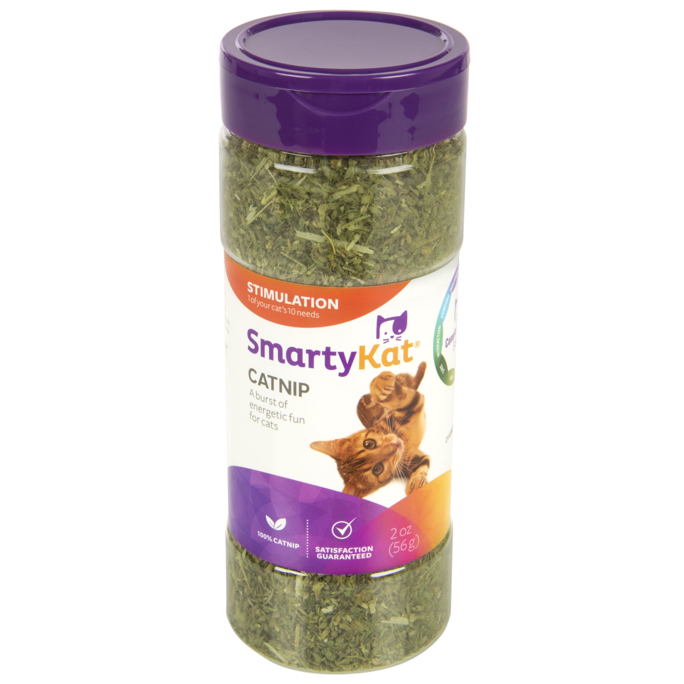 SmartyKat Catnip For Cats, Natural, Pure & Potent, Resealable Shaker Canister, 2 oz