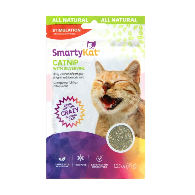 SmartyKat Catnip Silvervine 35 g Natural Cat Toy with Resealable
