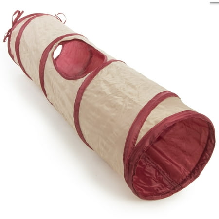 SmartyKat Crackle Chute Collapsible Tunnel Cat Toy with Crinkle Sound & Peek-A-Boo Window