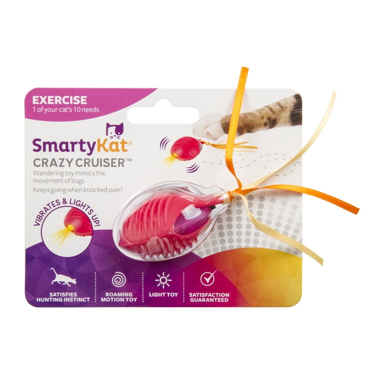 SmartyKat Crazy Cruiser Rumble Bug Electronic Motion Cat Toy
