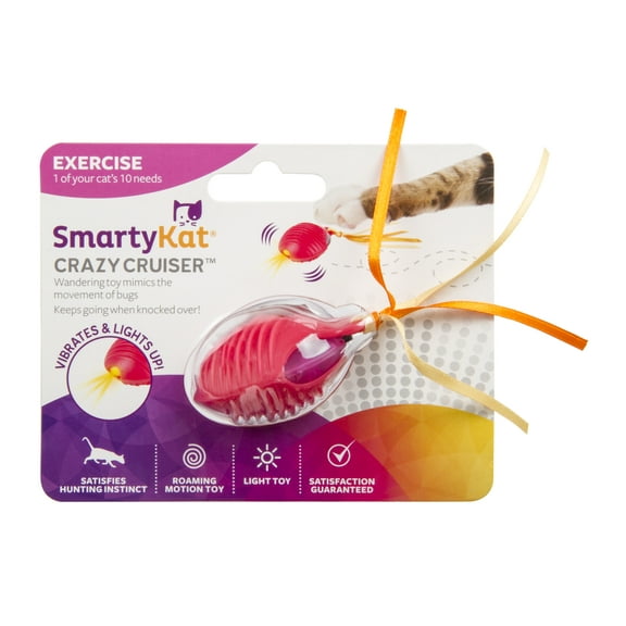 SmartyKat Crazy Cruiser Rumble Bug Electronic Motion Cat Toy