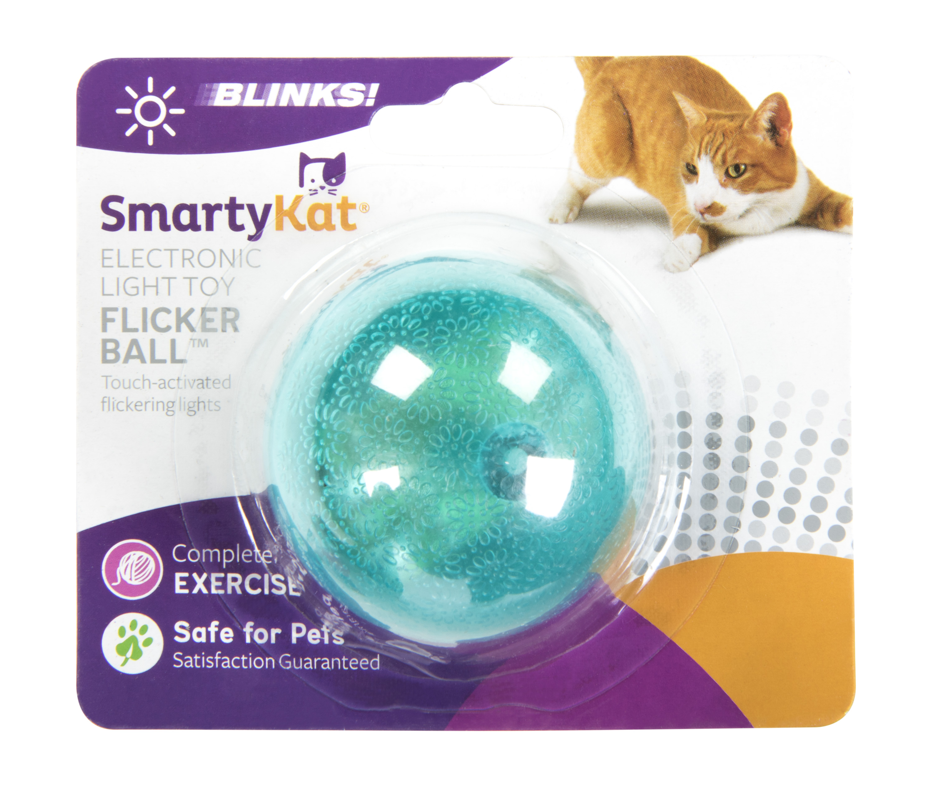 SmartyKat FlickerBall Electronic Light Cat Toy - image 1 of 12