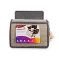thumbnail image 1 of SmartyKat Scratch Scroll Sisal & Carpet Curled Cat Scratcher for Indoor Cats & Kittens, Features Feather Toy for Play, Looped Carpet Material, Gray, 1 of 9