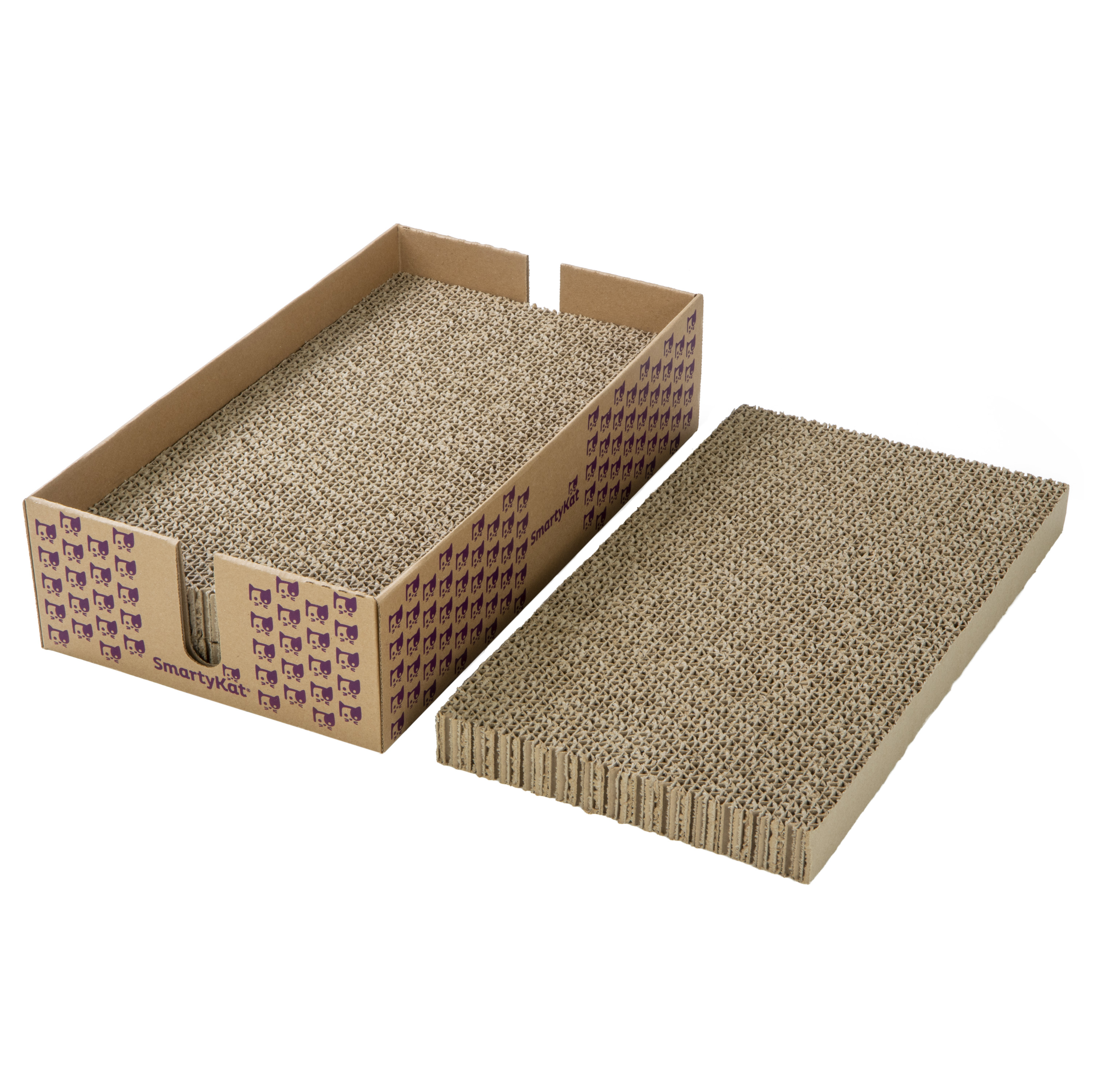 Way Basics Ecofriendly Wall Mount Scratch Pad Cat Scratcher, Espresso