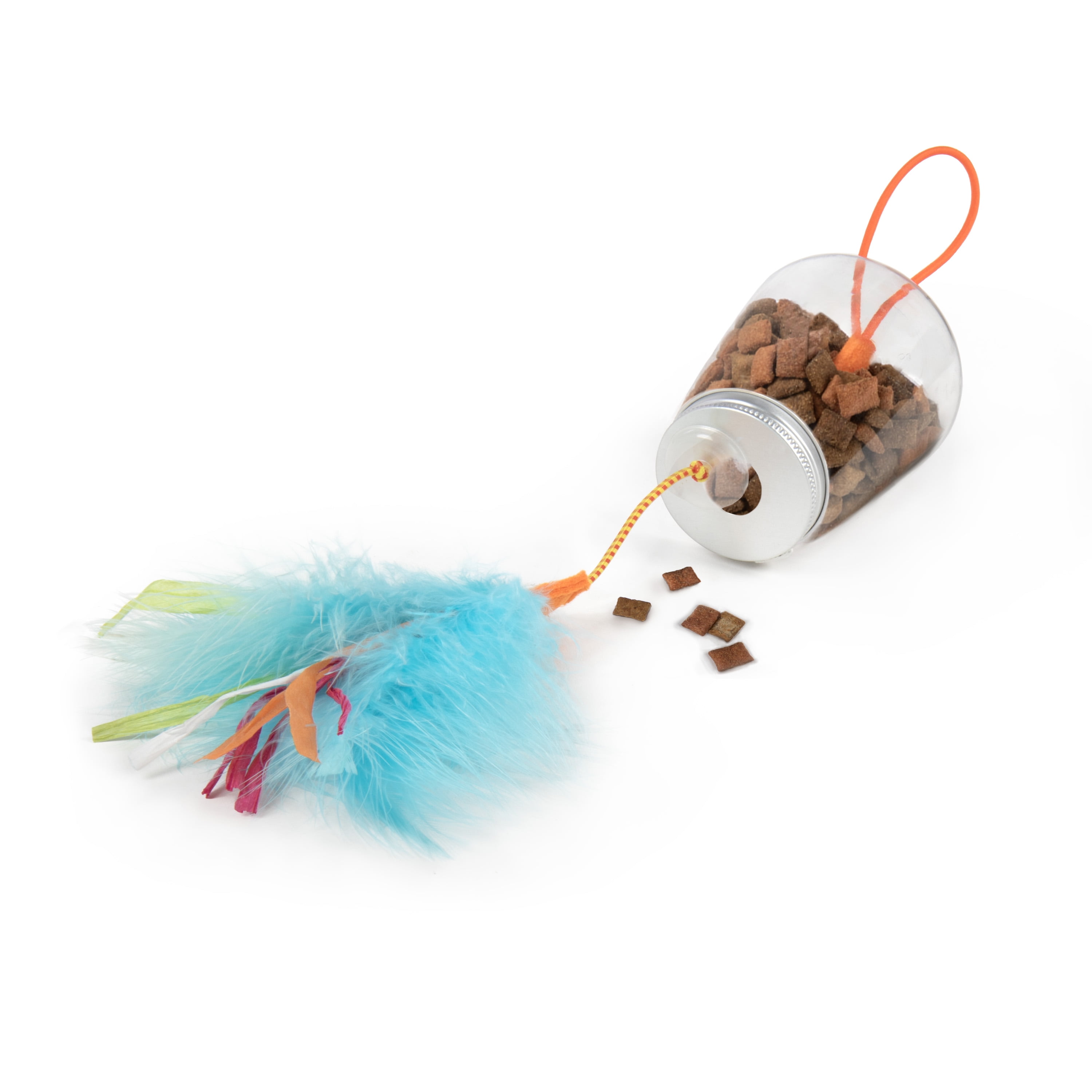 SmartyKat Treat Teaser  Interactive Cat Toy for Prey Play & Treat Dispensing, Multi-Color, Medium