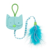 SmartyKat Twirly Tail Hanging Electronic Teaser Cat Toy with Feathers & Raffia