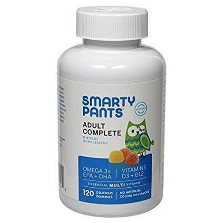 SmartyPants Adult Complete Multivitamin Gummies, Orange Lemon and Strawberry Banana, 120 Ct
