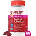 thumbnail image 1 of SmartyPants Digestive Probiotic & Prebiotic Gummies, 6 Billion CFUs, 60 Ct, 30-Day Supply, 1 of 9