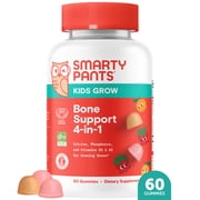 SmartyPants Kids Bone Support 4-in-1 Gummies with Calcium, Vitamins D3, K2 & Phosphorus 60ct