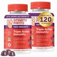 thumbnail image 1 of SmartyPants Kids Immunity 2-Pack, Elderberry Gummies + Zinc, Vitamins C, D, B6 & B12, 60 Ct Ea, 1 of 3