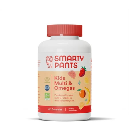SmartyPants Kids Multi & Omega 3 Fish Oil Gummy Vitamins with D3, C & B12 - 120 ct