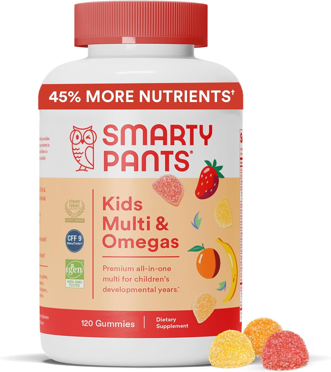 SmartyPants Kids Multivitamin Gummies Omega 3 Fish Oil (EPA/DHA