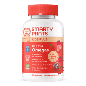 SmartyPants Kids Plus Multivitamin & Omega Gummies, New Look & Improved Formula, 60 Ct