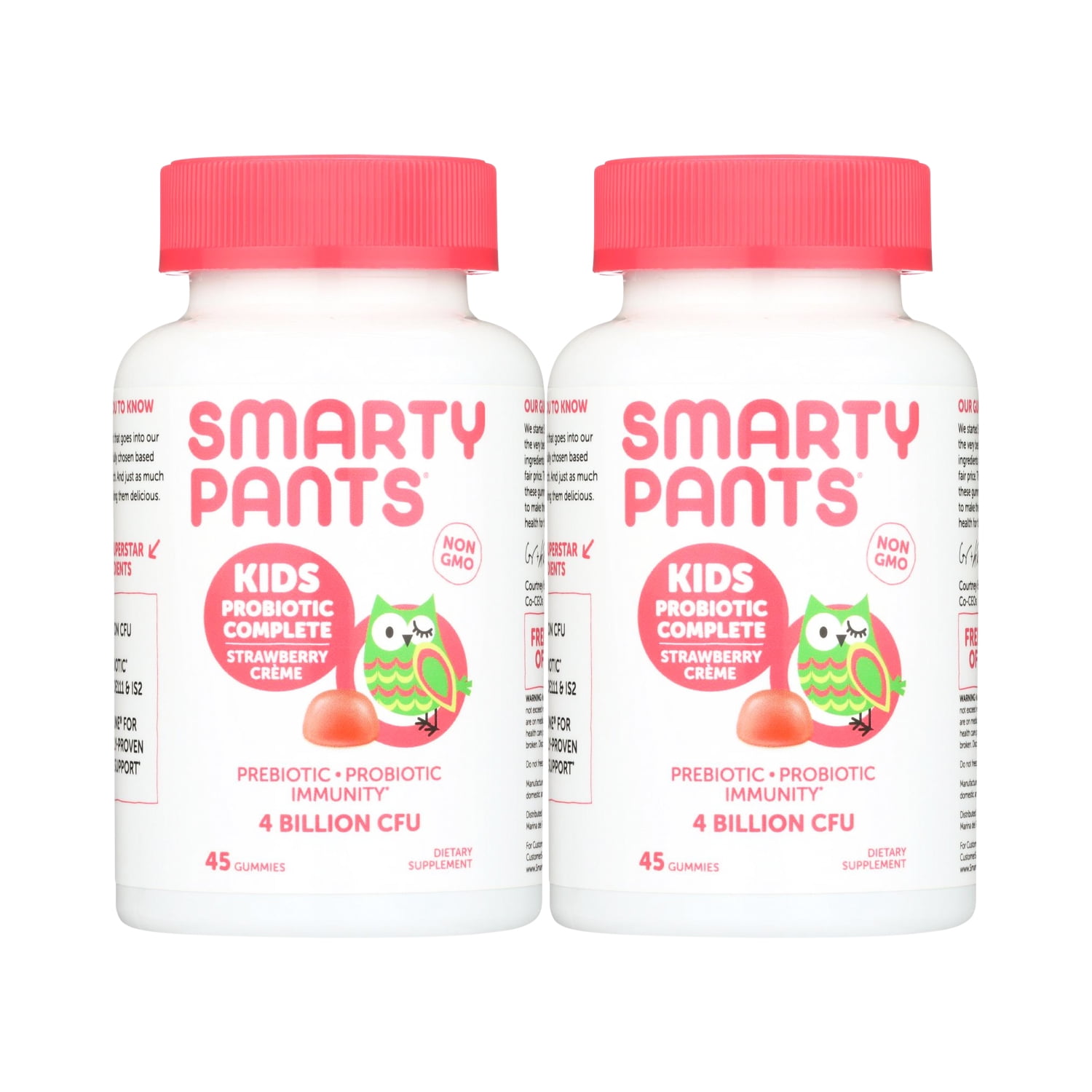 SmartyPants Kids Probiotic Immunity Gummies Strawberry Flavor 45 count ( 2 Pack )