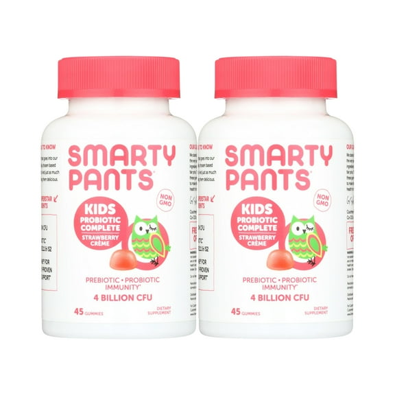SmartyPants Kids Probiotic Immunity Gummies Strawberry Flavor 45 count ( 2 Pack )