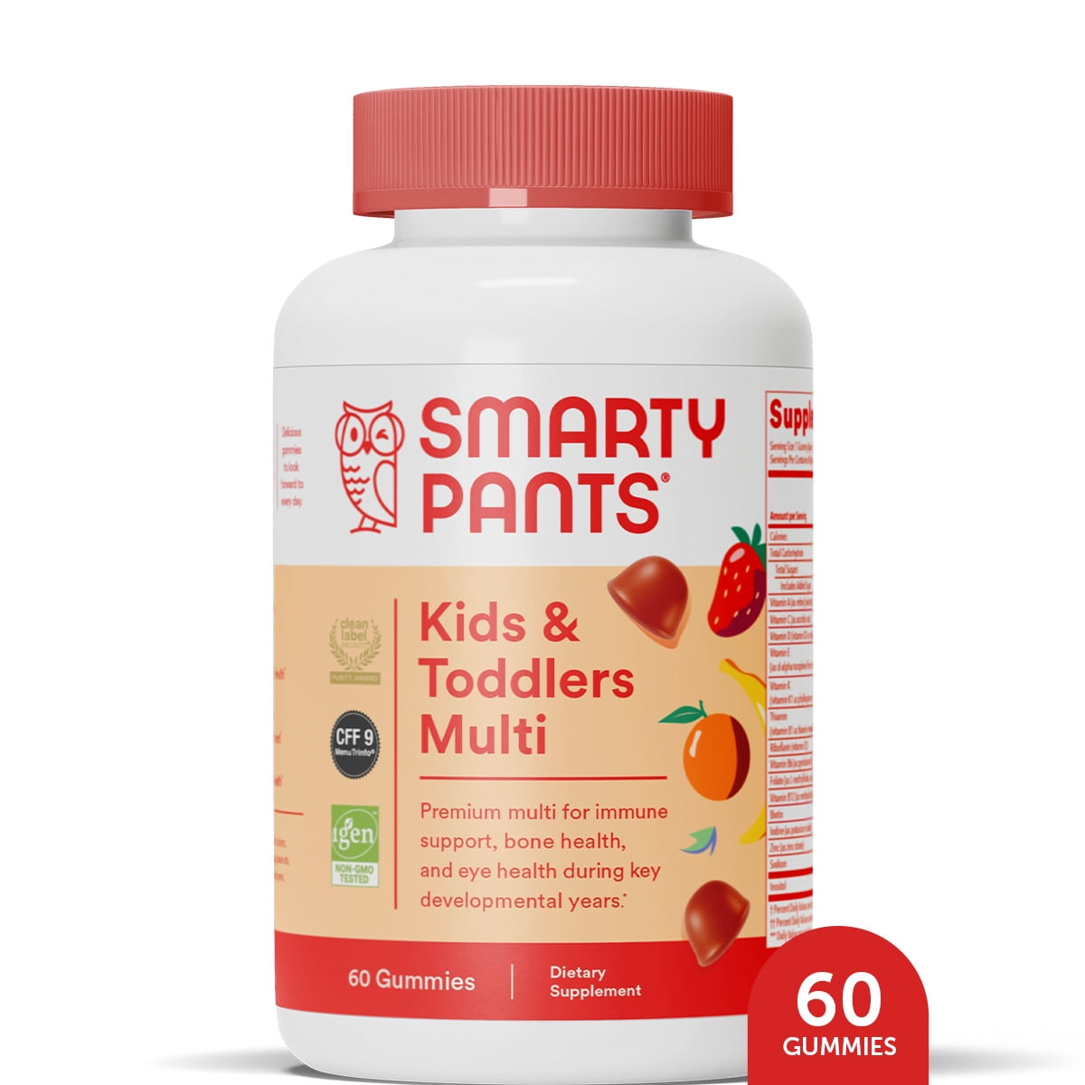 SmartyPants Kids & Toddler Multi Gummy Vitamins with D3, C & B12 60