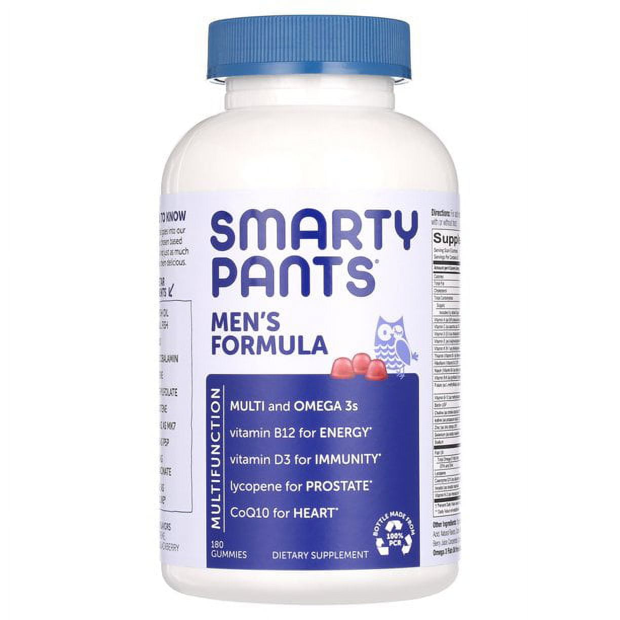 SmartyPants Men's Formula Multivitamin for Men 180 Gummies One A Day Men Vitamins C, D3, Zinc