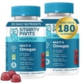 thumbnail image 1 of SmartyPants Men's Plus Multi & Omega-3 Gummies 2-Pack, Improved Formula, 50% Less Sugar, 90 Ct Ea, 1 of 3