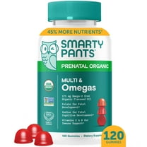 SmartyPants Prenatal Organic Multi & Omega-3 Gummies, New Packaging, Same Premium Nutrients, 120 Ct