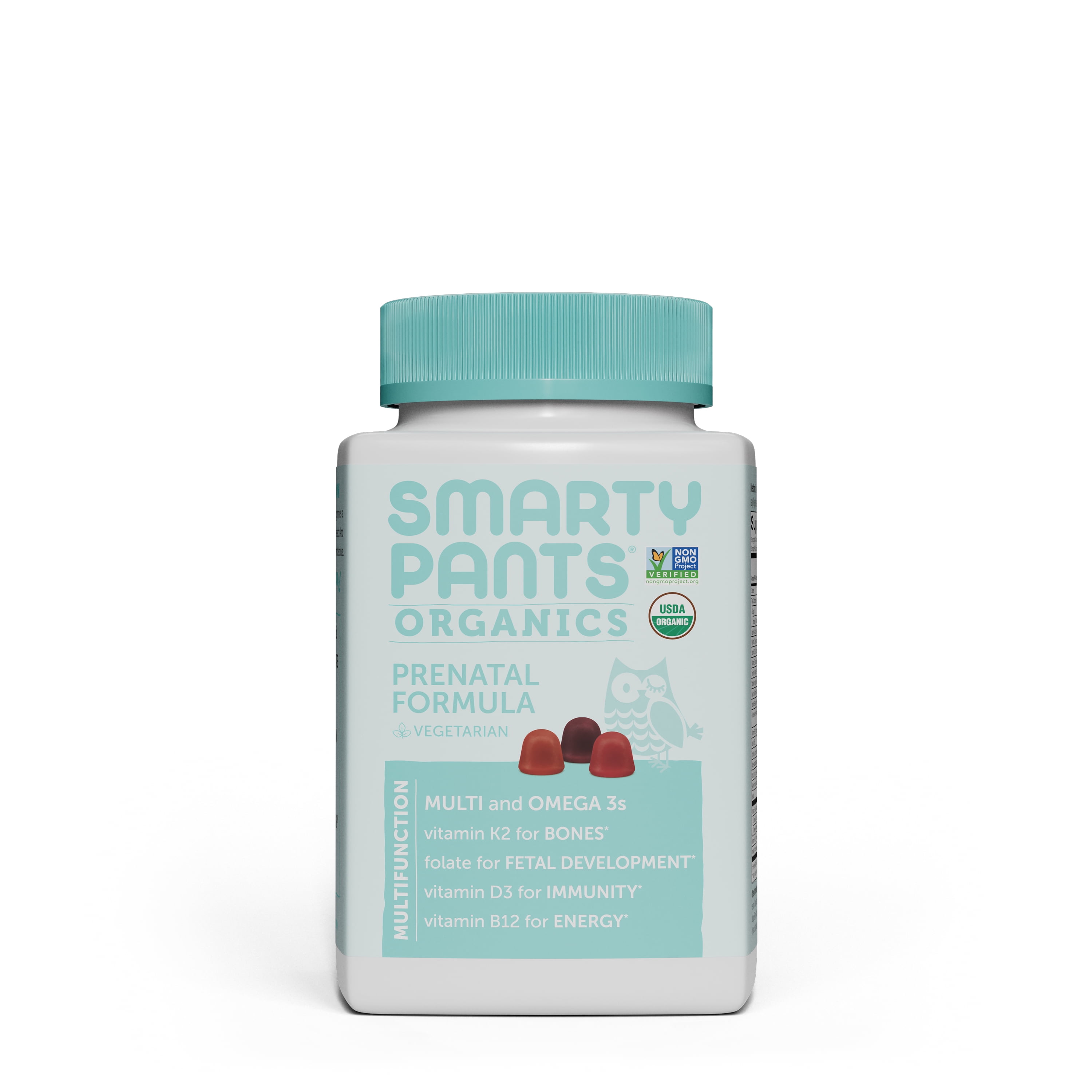 SmartyPants Organic Prenatal Multi & Vegetarian Omega 3 & Folate Gummy Vitamins - 120ct