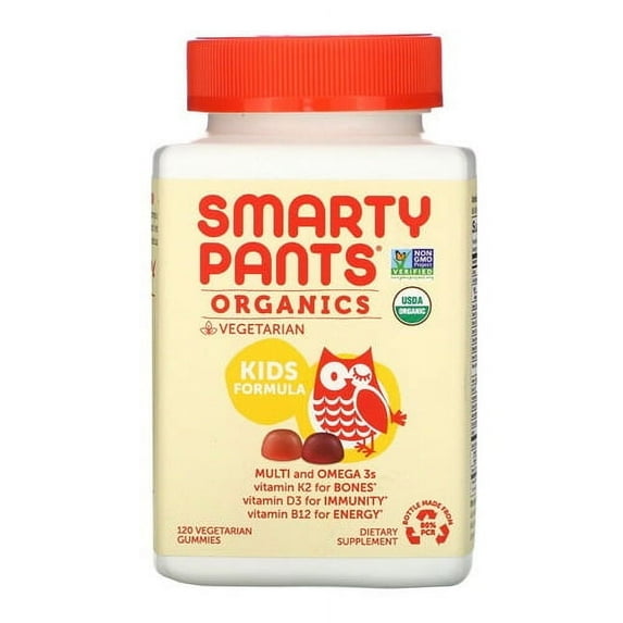 SmartyPants Organics Kids Formula, Cherry and Mixed Berry Vegetarian Gummies, 120 Ea, 2 Pack