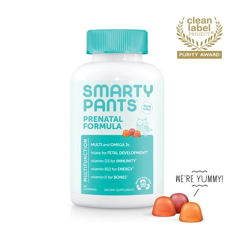 SmartyPants Prenatal Multi & Omega-3 Fish Oil Gummy Vitamins with DHA & Folate - 80 ct
