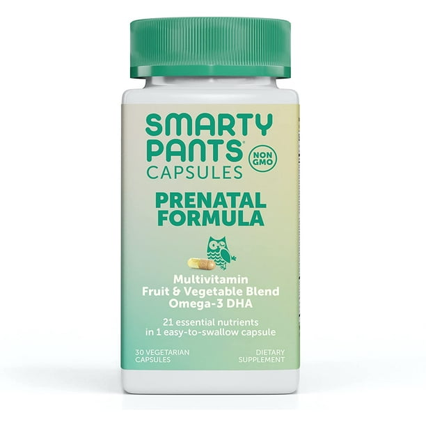 SmartyPants Prenatal Multivitamin Capsules with Omegas, 30 Count