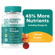 SmartyPants Prenatal Plus Multivitamin & Omega 3 Gummies with Methylfolate 90 Count