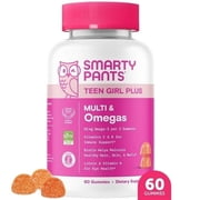 SmartyPants Teen Girl Plus Mango Orange Flavor Multi & Omegas 60 Gummies